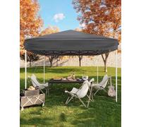 Garvee Tenda Baldacchino Pop-Up Resistente 10x10 Piedi Installazione Facile Pulsante Altezza Regolabile Protezione UV Parete Laterale Borsa Rotelle 4 Sacchi Pesi Esterno Multiuso Cortile Campeggio