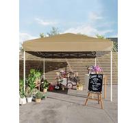 Garvee Tenda Baldacchino Pop-Up Resistente 10x10 Piedi Installazione Facile Pulsante Altezza Regolabile Protezione UV Parete Laterale Borsa Rotelle 4 Sacchi Pesi Esterno Multiuso Cortile Campeggio