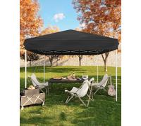 Garvee Tenda Baldacchino Pop-Up Resistente 10x10 Piedi Installazione Facile Pulsante Altezza Regolabile Protezione UV Parete Laterale Borsa Rotelle 4 Sacchi Pesi Esterno Multiuso Cortile Campeggio