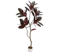 GarveeHome 100/115/150/155 cm, albero di fico artificiale con vaso, pervinca, pianta artificiale alta, pianta decorativa da interno, grande albero di fico artificiale per soggiorno, ufficio o ingresso