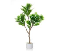 GarveeHome 100/115/150/155 cm, albero di fico artificiale con vaso, pervinca, pianta artificiale alta, pianta decorativa da interno, grande albero di fico artificiale per soggiorno, ufficio o ingresso