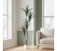 GarveeHome Albero di drago artificiale, altezza 165 cm, grande, artificiale Dracaena Marginata, con vaso, piante artificiali tropicali, per casa, ufficio, interni ed esterni, regalo di inaugurazione