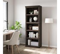 GarveeHome Libreria a 5 ripiani, altezza 171,2 cm, con contenitore, libreria in legno, 5 ripiani, per casa, ufficio, soggiorno, camera da letto (grigio, 171,2 x 80 x 32,5 cm (altezza x larghezza x