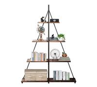 GarveeHome Libreria, libreria a 4 ripiani, scaffale a scala a forma di A, organizer per soggiorno, casa e ufficio