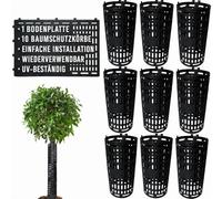 GarveeHome Protezione efficace per alberi giovani, 10 pezzi, polsini di protezione regolabili in rete traspirante, protegge le piantine dai danni degli animali, dal taglio e dalle scottature solari