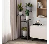 GarveeHome Stabile scaffale per piante a più ripiani, in metallo, salvaspazio, con piedini antiscivolo, ideale per soggiorno, balcone, terrazza, robusto supporto per fiori