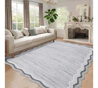 GarveeHome Tappeto smerlato lavabile, 20 x 25 cm, per soggiorno, camera da letto, grande, smerlato, tinta unita, antiscivolo, antimacchia, facile da pulire, adatto per bambini e animali domestici, per
