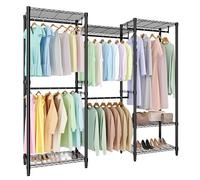 GarveeLife Appendiabiti aperto fino a 650 kg, con ripiani regolabili in altezza, per camera da letto e corridoio, 180 x 40 x 194,2 cm