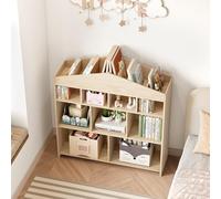GarveeLife Libreria per bambini in legno a 9 scomparti | Colore bianco, 4 livelli, ideale per riporre libri e giocattoli, montaggio semplice, perfetto per la cameretta dei bambini.