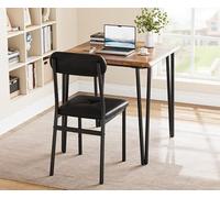 GarveeLife Set di 3 tavolini quadrati compatti, 2 sedie Remb. Moderno | Ottimizzazione dello spazio, sedute soffice, stile contemporaneo