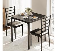 GarveeLife Set pasto 2p Bistro industriale compatto | Facile da montare, facile da pulire, sedute comode, piedini antiscivolo, design moderno e versatile