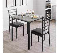 GarveeLife Set pasto 2p Bistro industriale compatto | Facile da montare, facile da pulire, sedute comode, piedini antiscivolo, design moderno e versatile