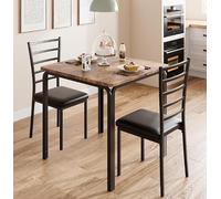 GarveeLife Set pasto 2p Bistro industriale compatto | Facile da montare, facile da pulire, sedute comode, piedini antiscivolo, design moderno e versatile