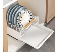 GarveeMore Cassetto Scorrevole Cucina In Metallo, Porta Stoviglie Con Vassoio Rimovibile, Supporto Organizzatore Cassetto Armadio Cucina Organizzatori Armadietti Con Maniglia Ripiano Per Cucina