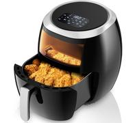 GarveeMore Friggitrici ad aria, Friggitrice ad aria Friggitrice 8 predefiniti, Touch Screen LED, Finestra di Visualizzazione, 8L Cucina Friggitrice Aria Calda se senza Olio