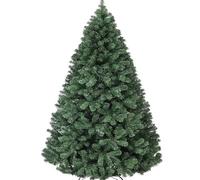 GarveeTech Albero di Natale artificiale con supporto in metallo pieghevole | 1450 punte verdi dense, pratico sistema a cerniera, montaggio rapido, base in metallo stabile per la decorazione di interni