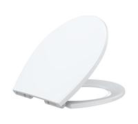GarveeTech ZPPHO_16EX3QUXfZ - Sedile WC a sgancio lento e attacco rapido, in plastica e paraurti antiscivolo, chiusura silenziosa, facile da installare e pulire, non si allenta mai, bianco, rotondo