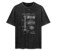Gary Moore - Sudadera de Manga Larga con Cuello Redondo y diseño de guitarra de 1955, diseño de dibujos de 1955, Color Negro, Negro T-Shirt Black 3XL