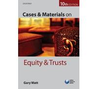 Gary Watt Cases & Materials on Equity & Trusts (Tascabile)