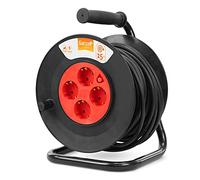 Garza 430015 - Brico bobine (4 colpi, con manico, 25 metri x 1,5 mm), nero e rosso