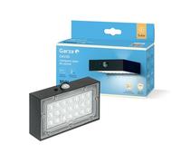 Garza Applique solare da esterno LED 4000K Doppia illuminazione 140º/70º, 35 ore di autonomia, sensore di movimento, IP65, copertura 25 m², design minimalista per esterni. Installazione a parete