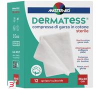 GARZA COMPRESSA DERMATESS IN COTONE 36X40CM 12 PEZZI