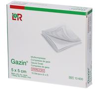 Garza Compressa Idrofila Gazin 5X5Cm 5Buste X 2 Pezzi 10 St