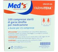 Garza Compressa Idrofila Meds Farmatexa 2/8 10x10cm 100 Pezzi