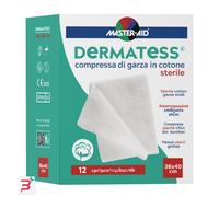 GARZA COMPRESSA MASTER-AID DERMATESS COTONE 36X40CM 12 PEZZI
