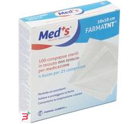 GARZA COMPRESSA MEDS TESSUTO NON TESSUTO 10X10CM 100 PEZZI