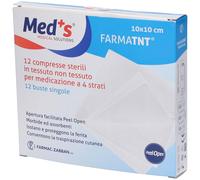 Garza Compressa Meds Tessuto Non Tessuto Peel Open 10X10Cm 12 Pezzi 4x