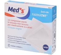 Garza Compressa Meds Tessuto Non Tessuto Peel Open 5X5Cm 12 Pezzi 4x12