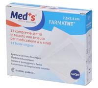 Garza Compressa Meds Tessuto Non Tessuto Peel Open 7,5X7,5Cm 12 Pezzi