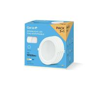 Garza Confezione 3+1 downlight LED da incasso a soffitto 18 W, 4000 K (luce neutra), 220 x 29 mm, 120 °, plafoniera bianca piatta per bagno, soggiorno, cucina