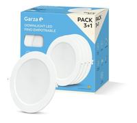 Garza Confezione 3+1 downlight LED da incasso a soffitto 18 W, 4000 K (luce neutra), 220 x 29 mm, 120 °, plafoniera bianca piatta per bagno, soggiorno, cucina