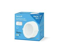 Garza Confezione 3+1 downlight LED da incasso a soffitto 18 W, 6500 K (luce fredda), 220 x 29 mm, 120 °, plafoniera bianca piatta per bagno, soggiorno, cucina