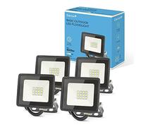 Garza - Confezione da 4 faretti LED da esterno Basic da 10W, 860 lumen, luce neutra 4000K, IP65, piccoli e leggeri, angolo di 120º, installazione a parete o a soffitto, resistenti a pioggia e polvere