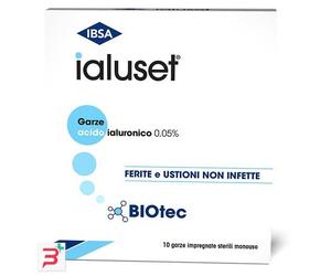 GARZA IMPREGNATA IALUSET FERITE E USTIONI NON INFETTE 10X10 CM 10 PEZZI