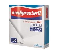 Corman S.p.a Compresse di garza Medipresteril sterili in TNT 10x10 cm 100 pezzi