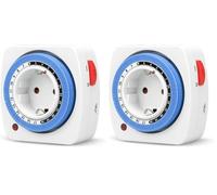 Garza - Mini presa analogica con timer per interni, programmatore 24 ore con intervalli di 15 minuti, risparmio energetico, protezione bambini, design compatto, potenza massima 3680 W