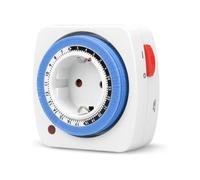 Garza - Mini presa analogica con timer per interni, programmatore 24 ore con intervalli di 15 minuti, risparmio energetico, protezione bambini, design compatto, potenza massima 3680 W