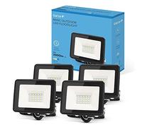Garza - Pack 4 Focos esterno LED Basic 20W, 1740 lúmenes, luz fría 6500K, IP65, pequeño y ligero, ángulo 120º, instalación pared o techo, resistente lluvia y polvo, 3 años garantía