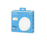 Garza - Plafoniera LED da Soffitto, montaggio superficiale, circolare, lampada da soffitto, 29,5 cm, 24 W, luce neutra 4000 K, 2500 lm, 30.000 ore, IP20, bianco, risparmio energetico 80%