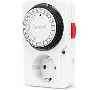 Garza - Presa analogica con timer giornaliero per interni, programmatore 24 ore con intervalli di 15 minuti, risparmio energetico, protezione bambini, design compatto, garanzia di 2 anni