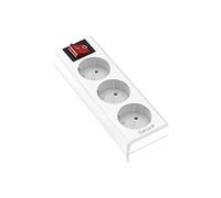 Garza - Reiher 420026 Power-Base sciolta, 6 prese Schuko, con interruttore, colore, bianco, medio (senza cavo)