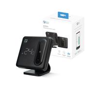 Garza - Termostato Wi-Fi intelligente per caldaia e riscaldamento, con adattatore, misuratore di consumo, controllo touch, rilevamento finestre aperte, controllo app e voce, Alexa/Google, nero