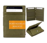 GARZINI Portafoglio Magico - in vera pelle, sottile e minimalista Magic Wallet da uomo con sistema di blocco RFID e portamonete