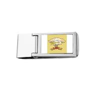 Gas Bang Boom Cloud Art Deco Fashion Slim Money Clip in acciaio inox portafoglio tasca