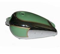 Gas Benzina Carburante Serbatoio Cromo Placcato Verde Paint Vintage 1947 BSA B31