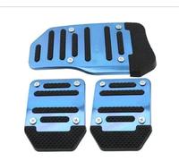 Gas Freno Pedale Copertura Kit Copripedali Per Auto Rosso Blu Argento Universale Antiscivolo In Alluminio Cambio Manuale(Blue Set)